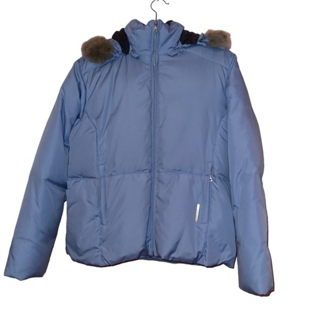 FOXLAND Alaska Polar Fox Protection Water Repellent down puffer blue jacket S‎